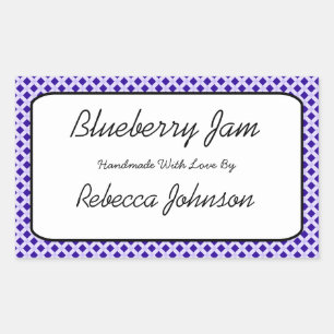 Blueberry Jam Custom Text Jar Label