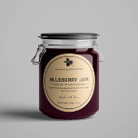 Blueberry Jam Jar Label Packaging Design<br><div class="desc">Modern design in black and white for your personalized jam jar labels. Customize it for yourself!</div>