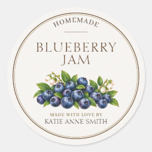 Blueberry Jam Labels Personalized Canning Stickers