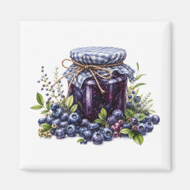 Blueberry Jam Magnet   (Front)