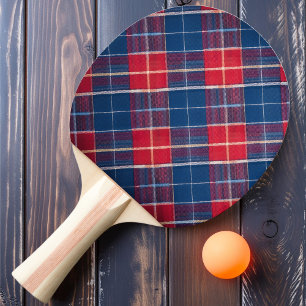 Blueberry Jam Plaid Ping Pong Paddle