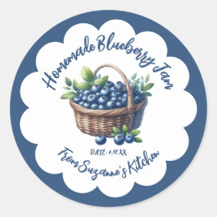 Blueberry Jam Preserve Canning Sticker