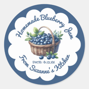 Blueberry Jam Preserve Canning Sticker