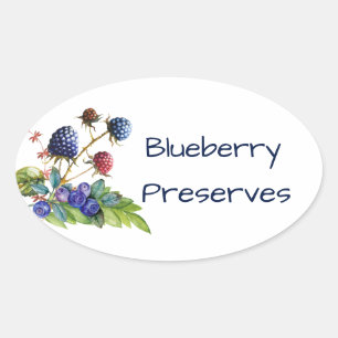 Blueberry Jam Preserves Canning Label