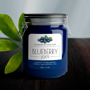 Blueberry Jam Product Label Stickers Packaging