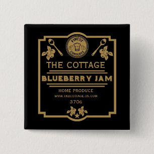 Blueberry Jam Seller 2 Inch Square Button