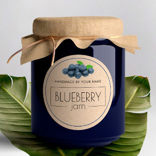 Blueberry Jam Small Product Label Stickers 