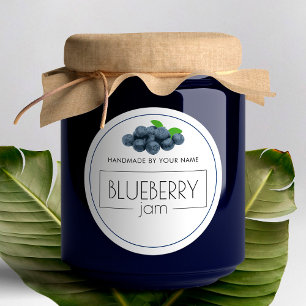 Blueberry Jam Small Product Label Stickers 