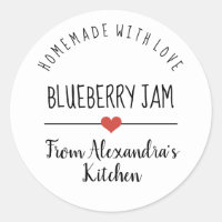 Blueberry jam white homemade with love
