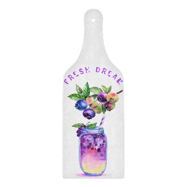 Blueberry Juice Cool Drink Cutting Board (Front)