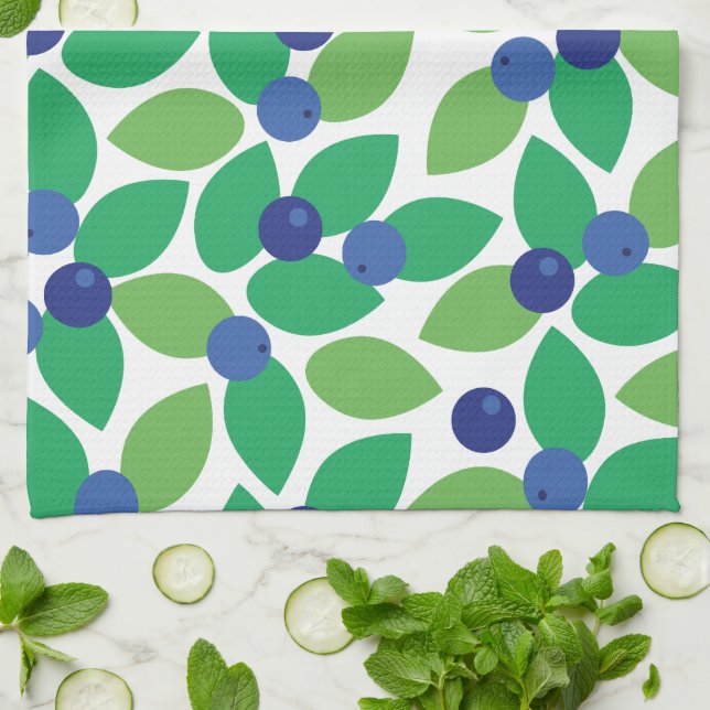 Blueberry. Kitchen Towel (Folded)