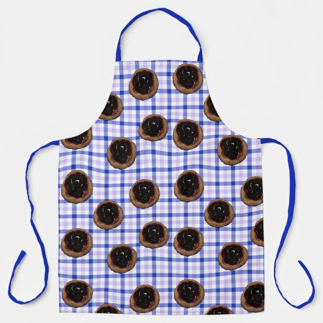 Blueberry Kolaches on Plaid apron (Front)