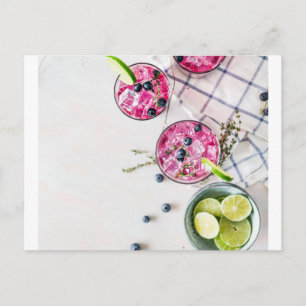 blueberry lime drinks postcard