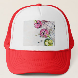 blueberry lime drinks trucker hat