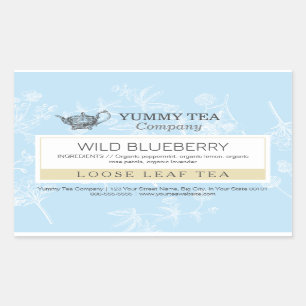 Blueberry - Loose Leaf Tea Label Sticker