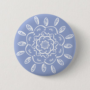 Blueberry Mandala 2 Inch Round Button
