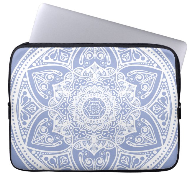 Blueberry Mandala Laptop Sleeve (Front)