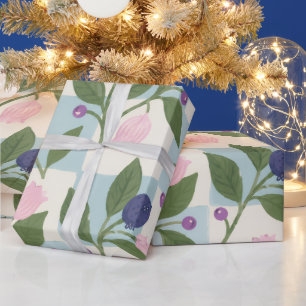 Blueberry Meadow Bloom Gift Wrap