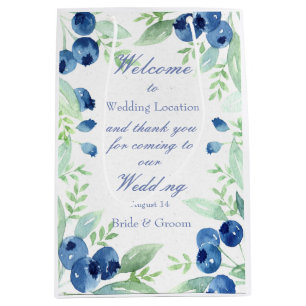 Blueberry Midsummer Rustic Berry Wedding Medium Gift Bag