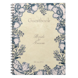 Blueberry Midsummer Rustic Mariage livre d'invité