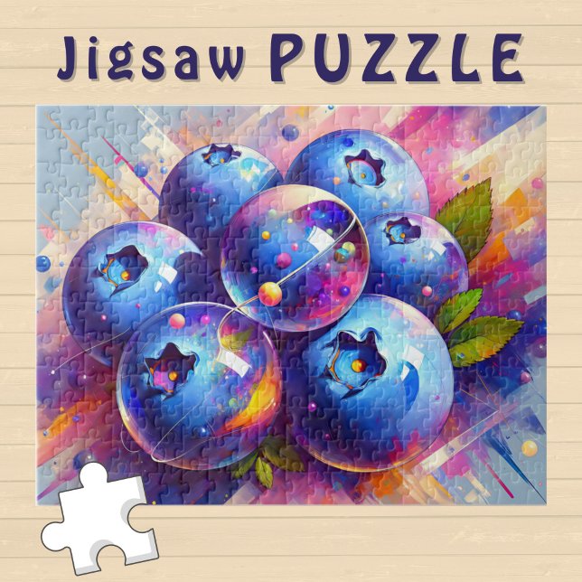 Blueberry modern abstract Glass Marble Painting -  Jigsaw Puzzle (Creator Uploaded)