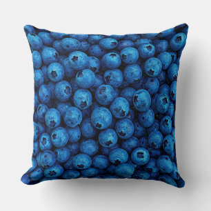 Blueberry Mosaic Throw Pillow