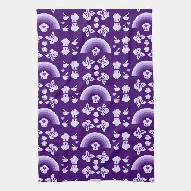 Blueberry Muffin Baker Kitchen Towel (Vertical)