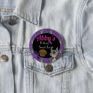 Blueberry Muffin Bloop Cat Custom Bakery 3 Inch Round Button