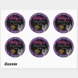 Blueberry Muffin Bloop Cat Custom Bakery  Classic Round Sticker