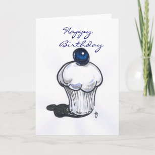 Blueberry Muffin Happy Birthday Card