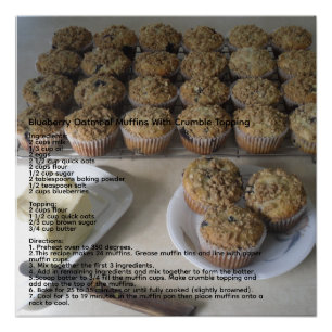 Blueberry Oatmeal Muffins Poster