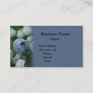 Blueberry on Blue Business Card