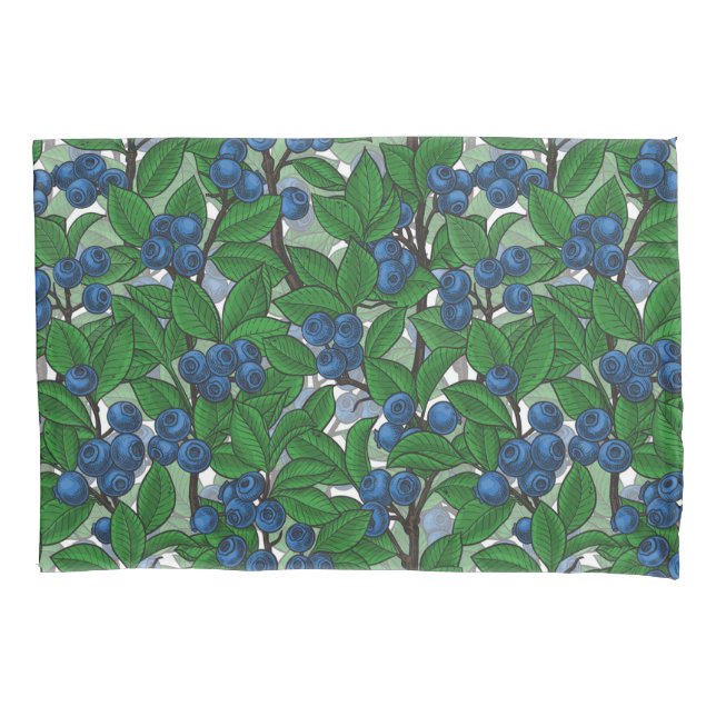 Blueberry on white pillowcase (Front)