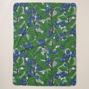 Blueberry on white sherpa blanket