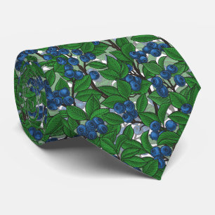 Blueberry on white tie