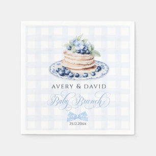 Blueberry Pancake Baby Brunch Baby Shower Boy Napkin