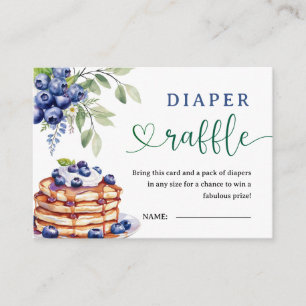 Blueberry Pancake Brunch Baby Shower Diaper Raffle Enclosure Card