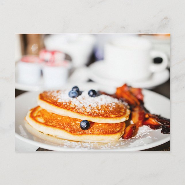 Blueberry pancakes postcard (Front)