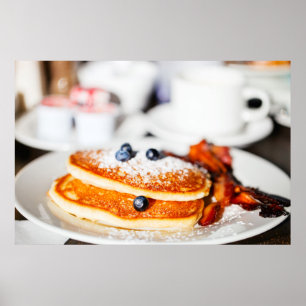 Blueberry pancakes poster