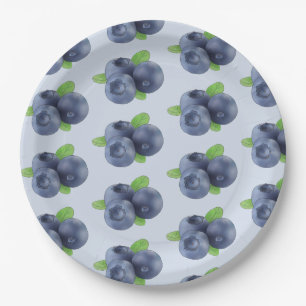 blueberry paper plate
