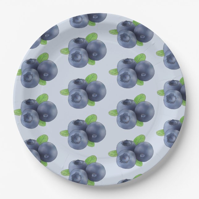 blueberry paper plate (Front)