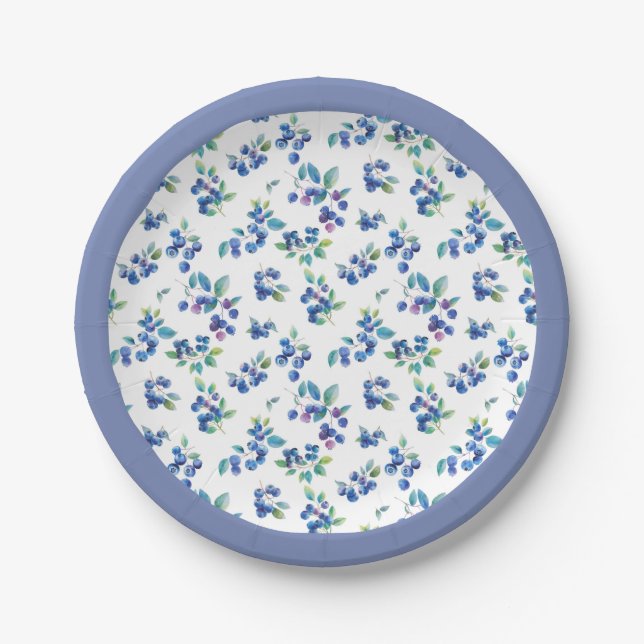 Blueberry Paper Plate (Front)