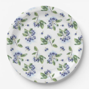 Blueberry Paper Plate
