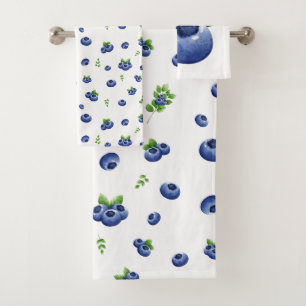 Blueberry Pattern Bath Towel Set