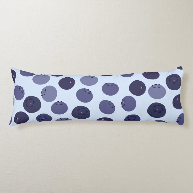 Blueberry Pattern Body Pillow (Front)