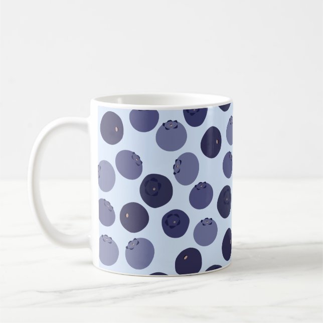 Blueberry Pattern Coffee Mug (Left)