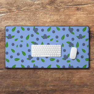 Blueberry pattern Desk Mat