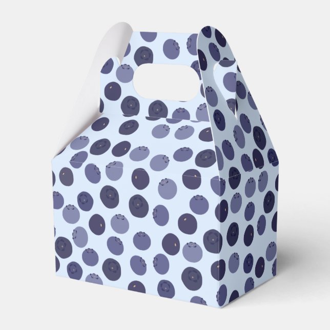 Blueberry Pattern Favor Box (Front Side)