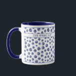 Blueberry pattern personalized mug<br><div class="desc">Mug with watercolor blueberries. Modern and Cute personalized mug with blueberry pattern. Easily personalize the text. Matching items are available in my store and also more blueberry patterns. Just visit the store. :) Kate Eden Art</div>