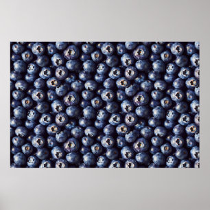 Blueberry Pattern Poster